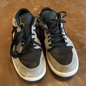 Men's Jordan 1 Low Black Vivid Orange